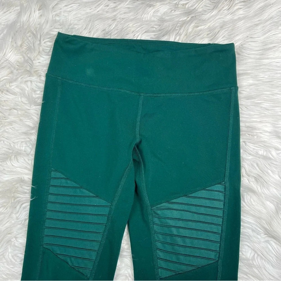 ALO Yoga Moto Legging Evermint Glossy Green Mesh Sheer Shiny Women’s Small - Picture 5 of 11